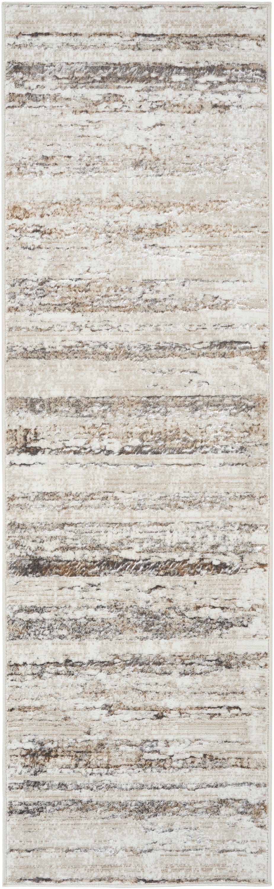 Glitz GLZ10 Cream Grey Rug - Runner