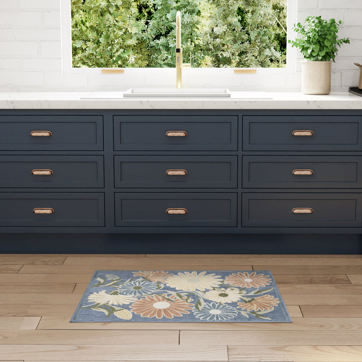 Aloha ALH33 Blue Sage Rug - room scene