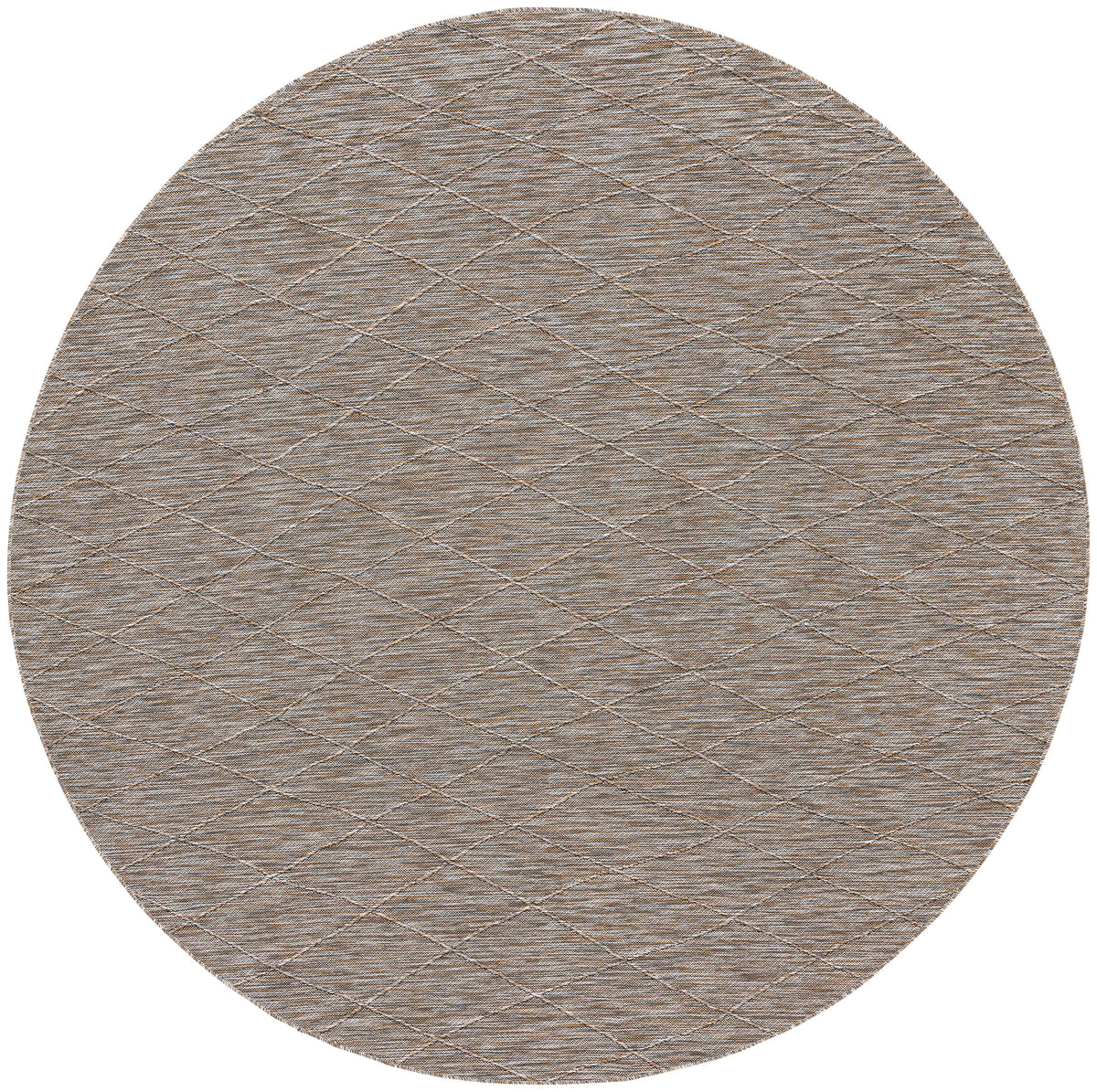 Washable Solutions WSL01 Grey Mocha Rug - Round