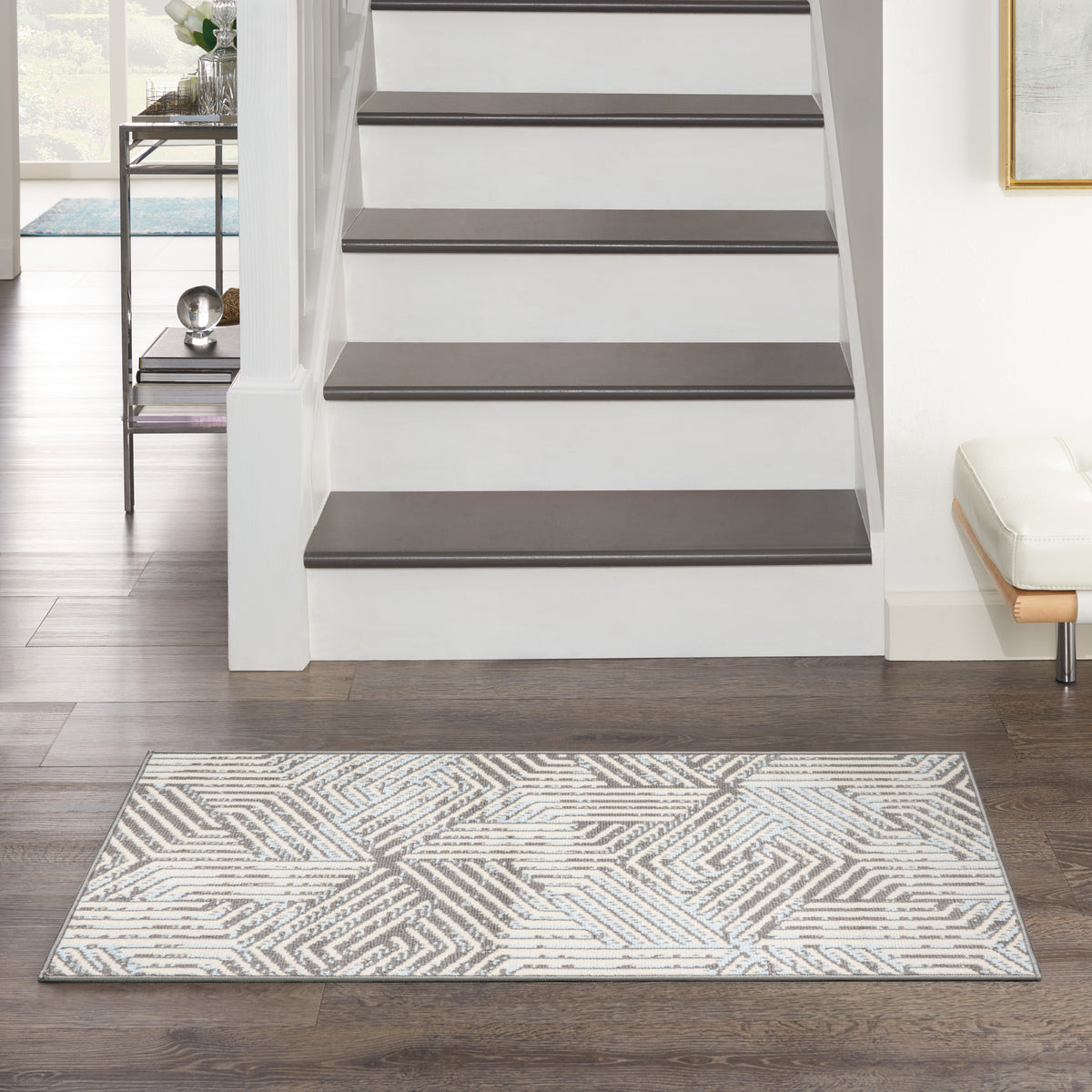 Grafix GRF39 Grey Rug - room scene