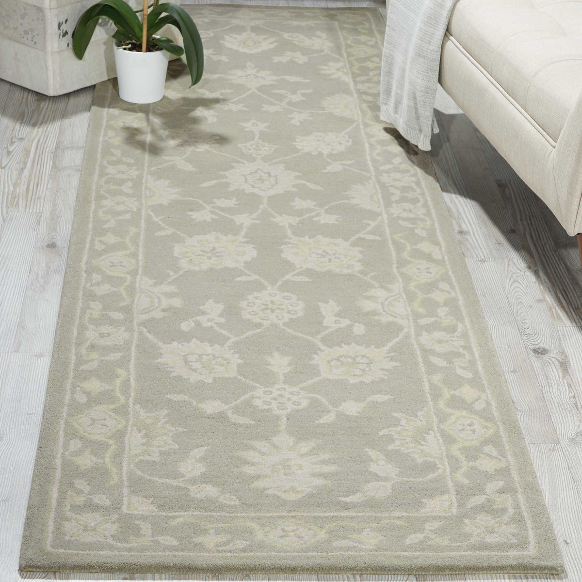 Zephyr ZEP02 Light Taupe Rug - room scene