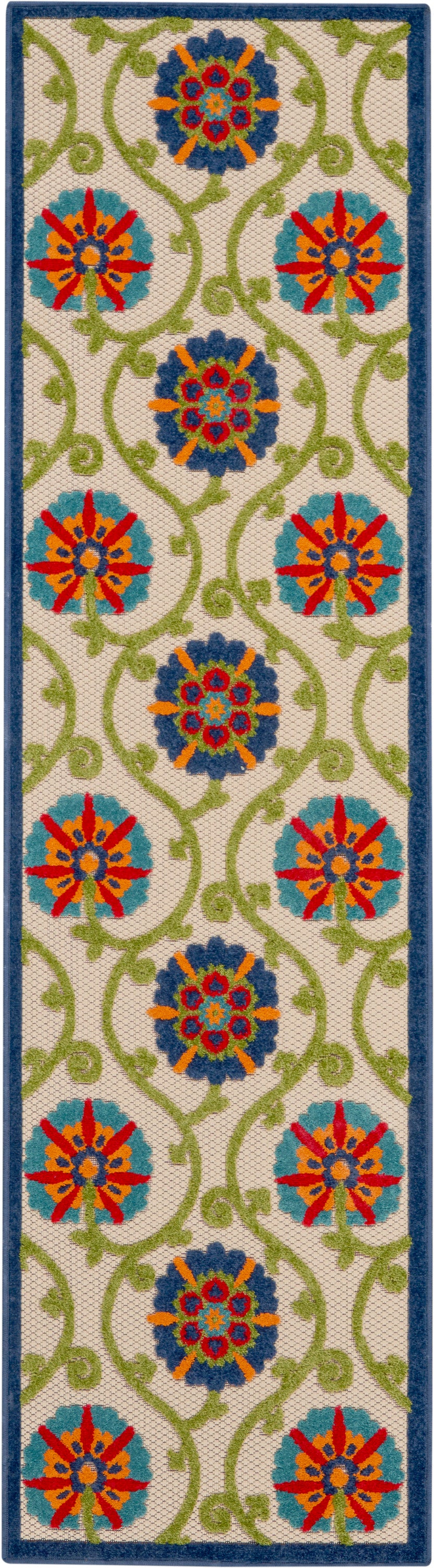 Aloha ALH19 Blue Multicolor Rug - Runner