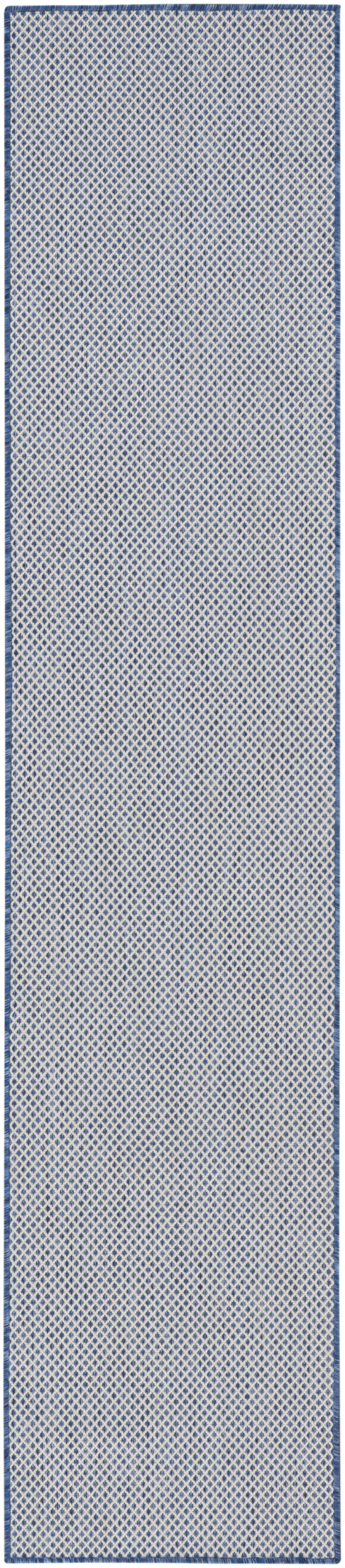 Courtyard COU01 Ivory Blue Rug - Runner