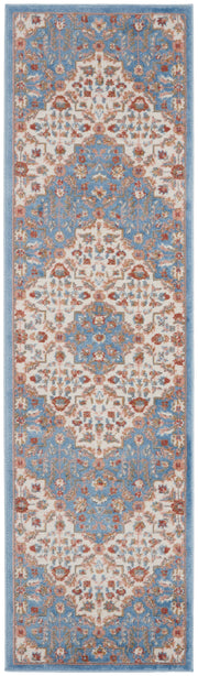 Elation ETN08 Ivory Blue Rug - Runner