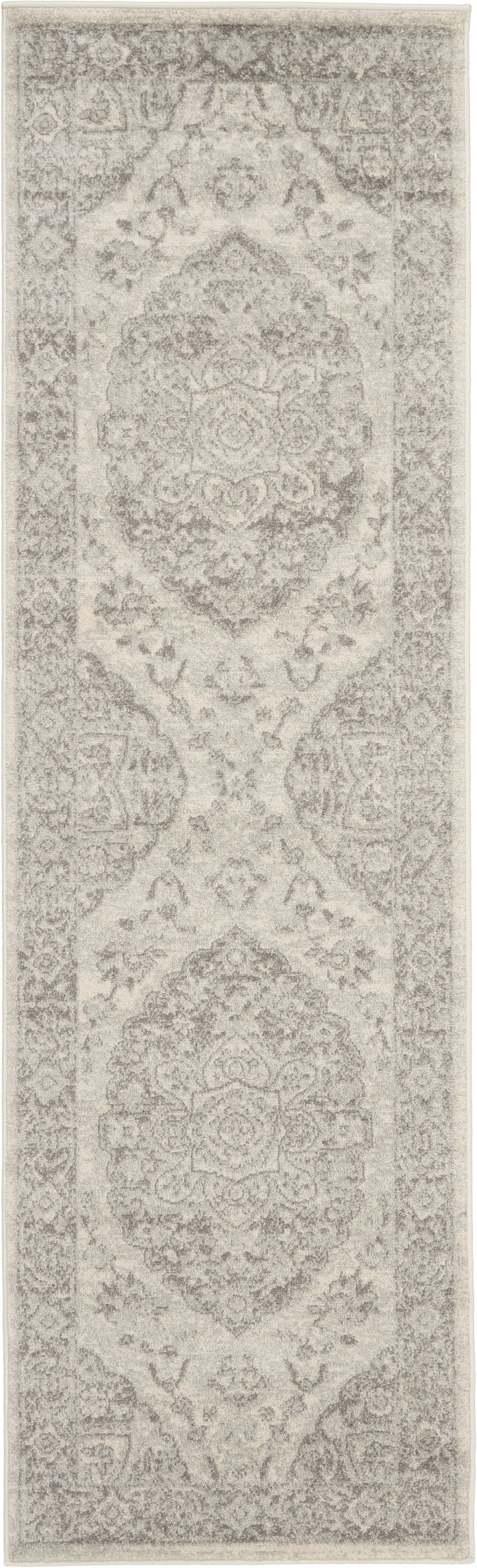 Tranquil TRA05 Ivory Grey Rug - Runner
