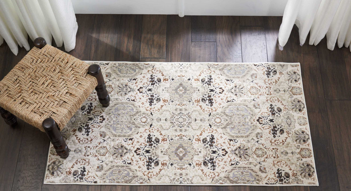 Silver Screen KI341 Grey Slate Rug - room scene