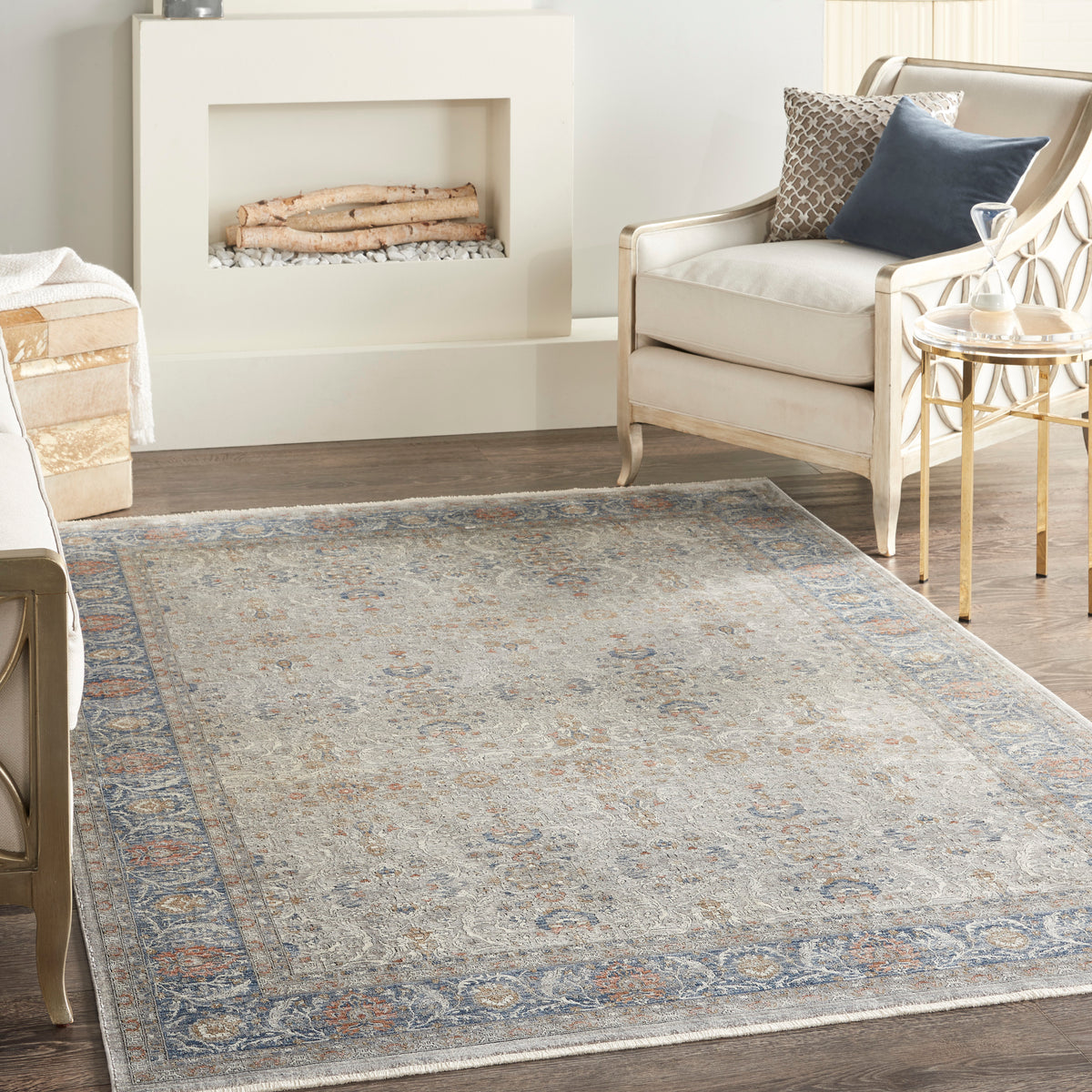 Starry Nights STN08 Grey Rug - room scene