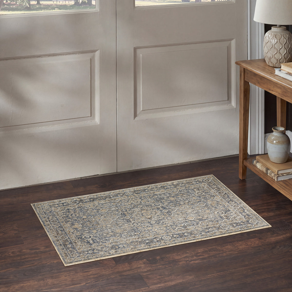 Retreat RET02 Blue Rug - room scene