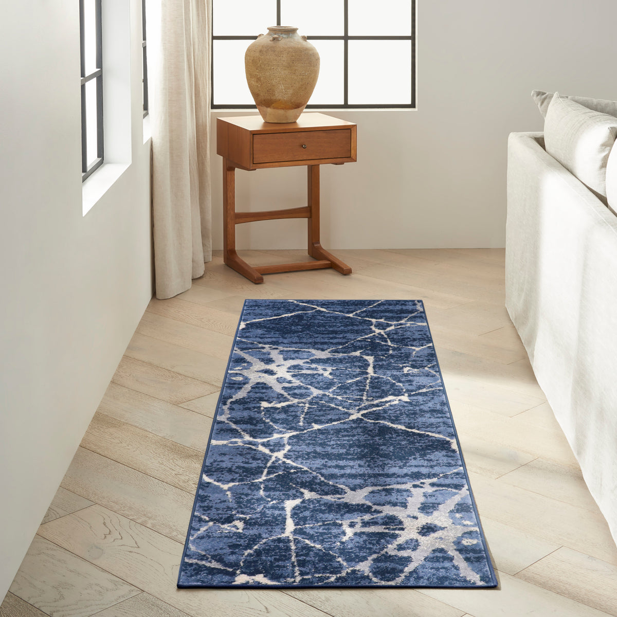 River Flow RFV05 Blue Rug - room scene