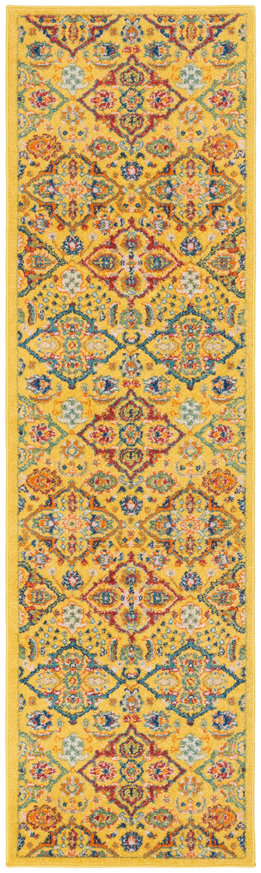 Allur ALR03 Yellow Multicolor Rug - Runner