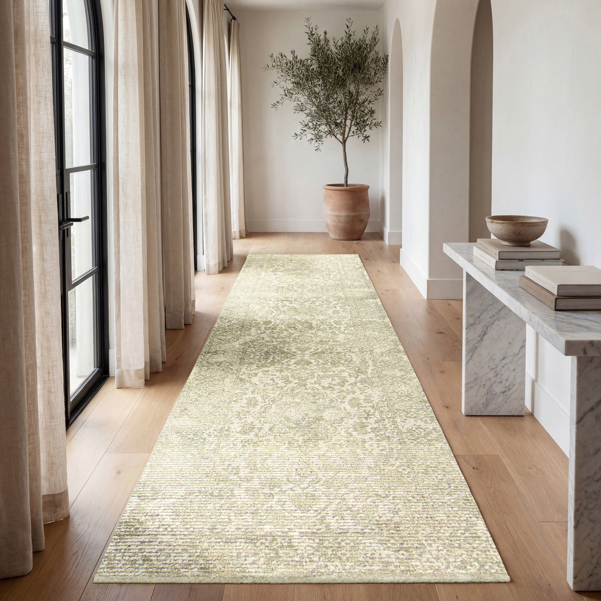 Azalea AZA01 Ivory Sage Rug - room scene