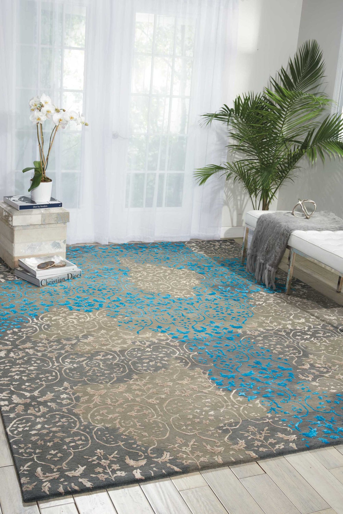 Opaline OPA13 Charcoal Rug - room scene