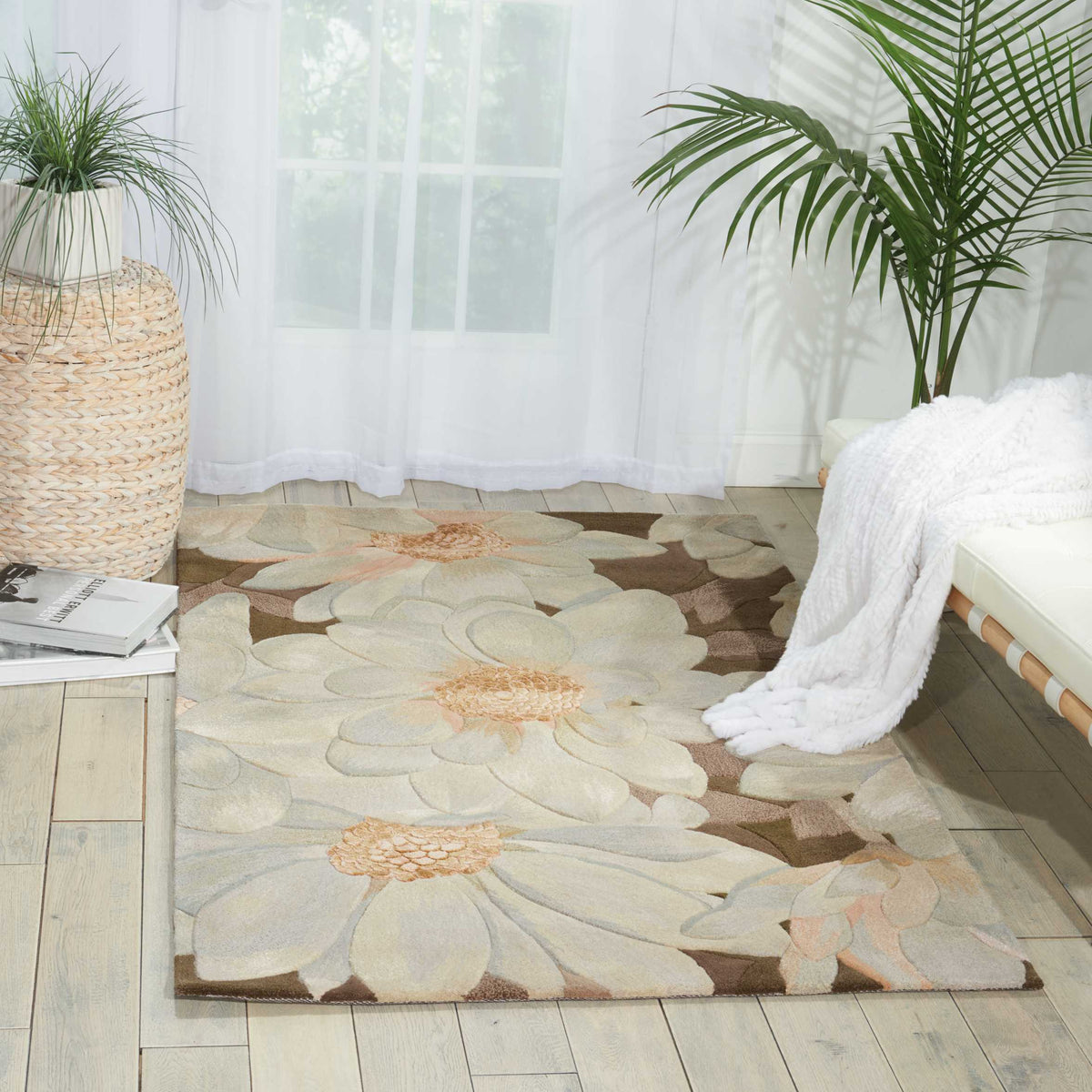 Tropics TS13 Mocha Rug - room scene