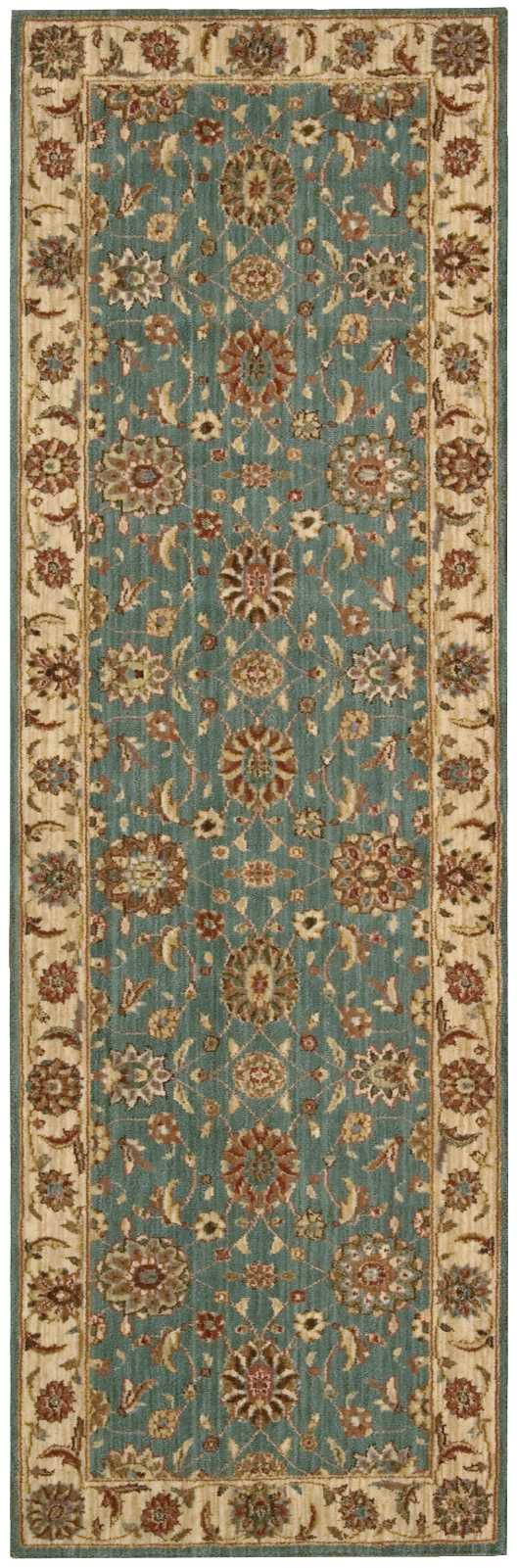 Living Treasures LI05 Aqua Rug - Runner
