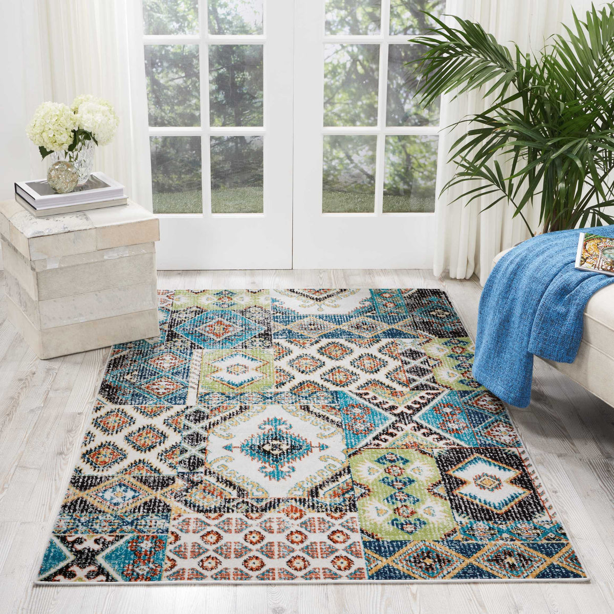 Aria AR018 Indigo Rug - room scene
