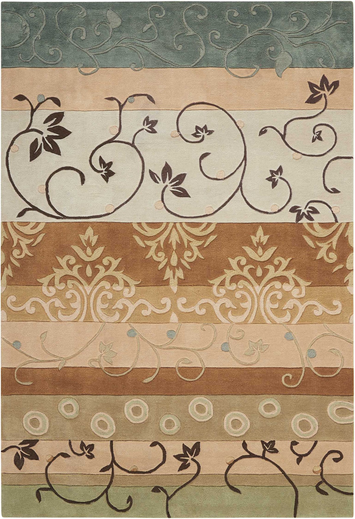 Contour CON10 Green Rug - Rectangle