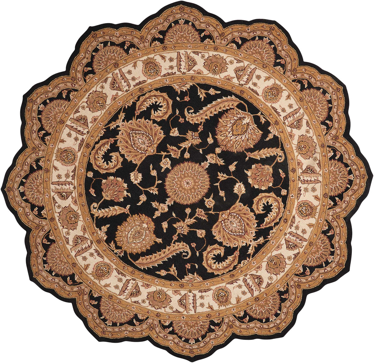Heritage Hall HE19 Black Rug - Free Form