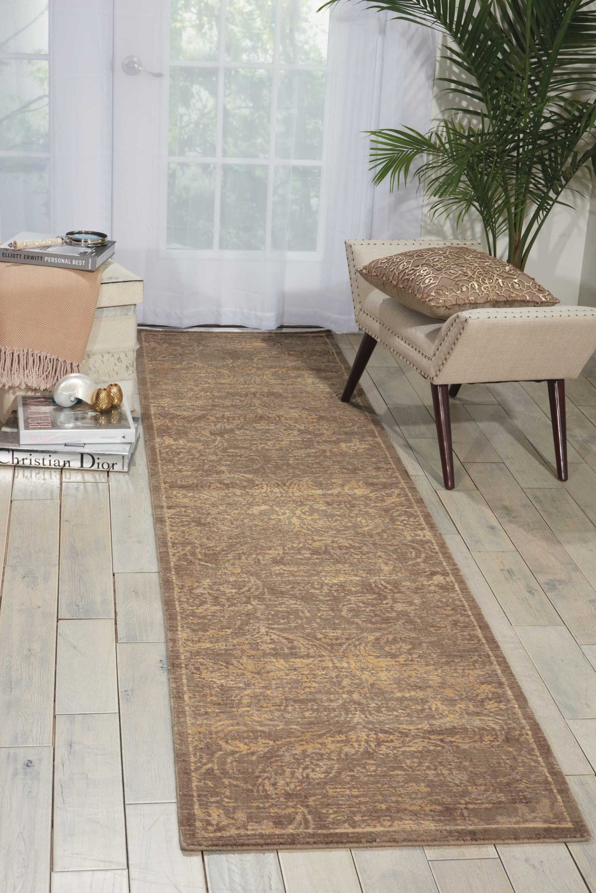 Silken Allure SLK19 Mushroom Rug - room scene