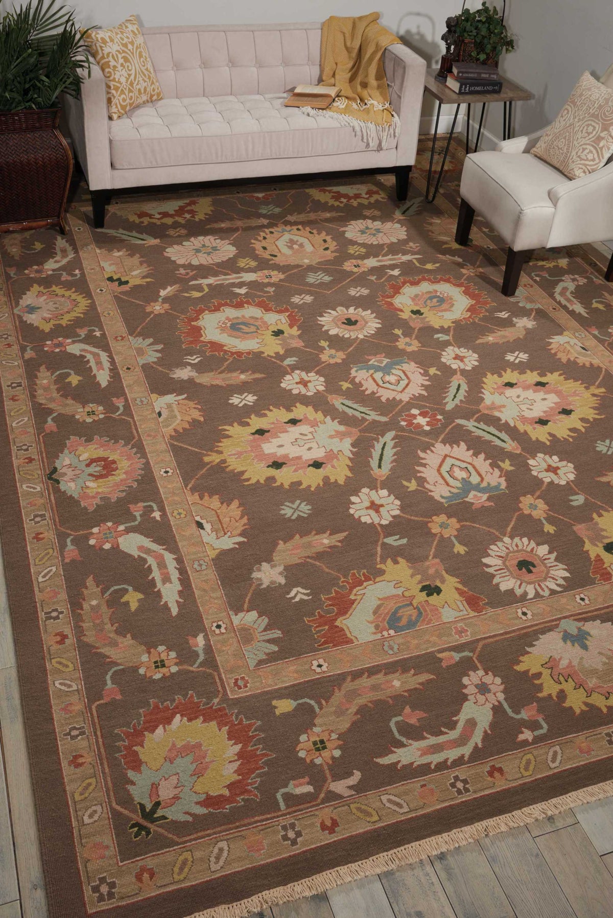 Nourmak S137 Mocha Rug - room scene
