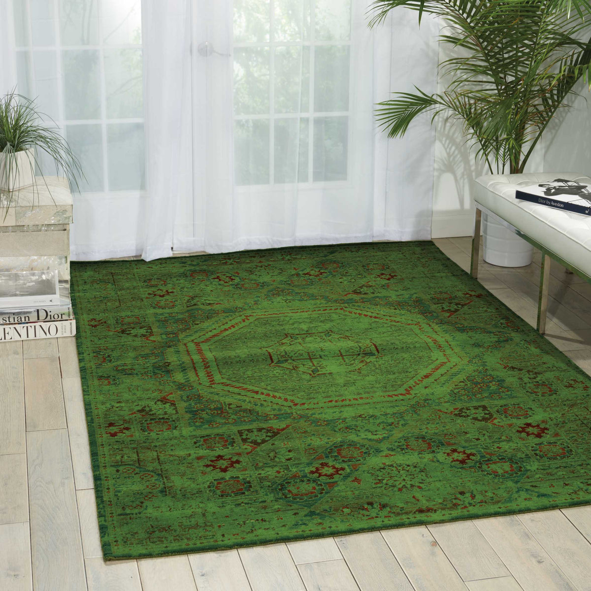 Timeless TML06 Teal Rug - room scene