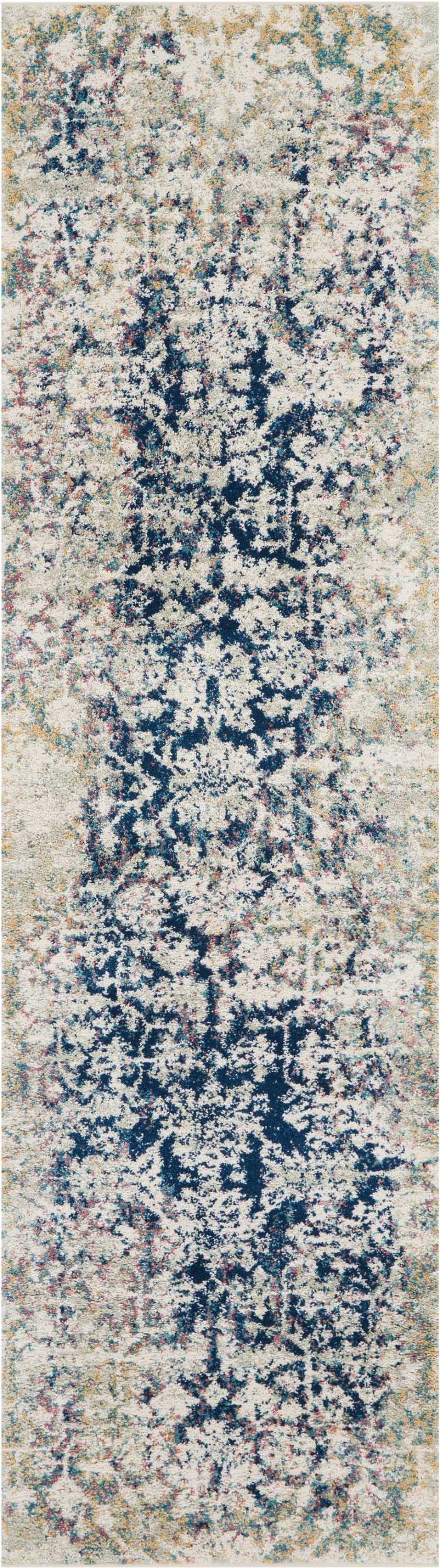 Fusion FSS12 Cream Blue Rug - Runner