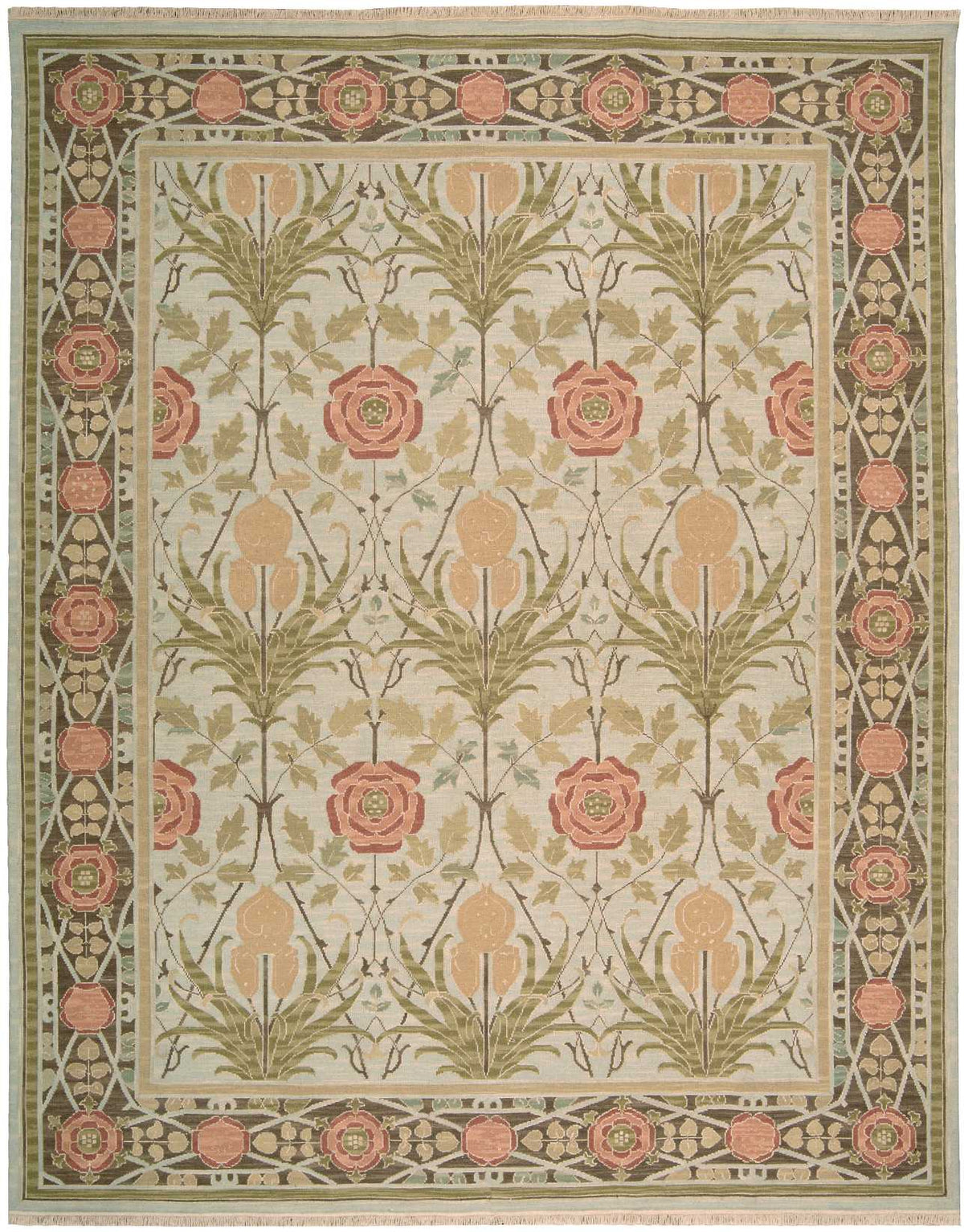Nourmak S144 Light Green Rug - room scene