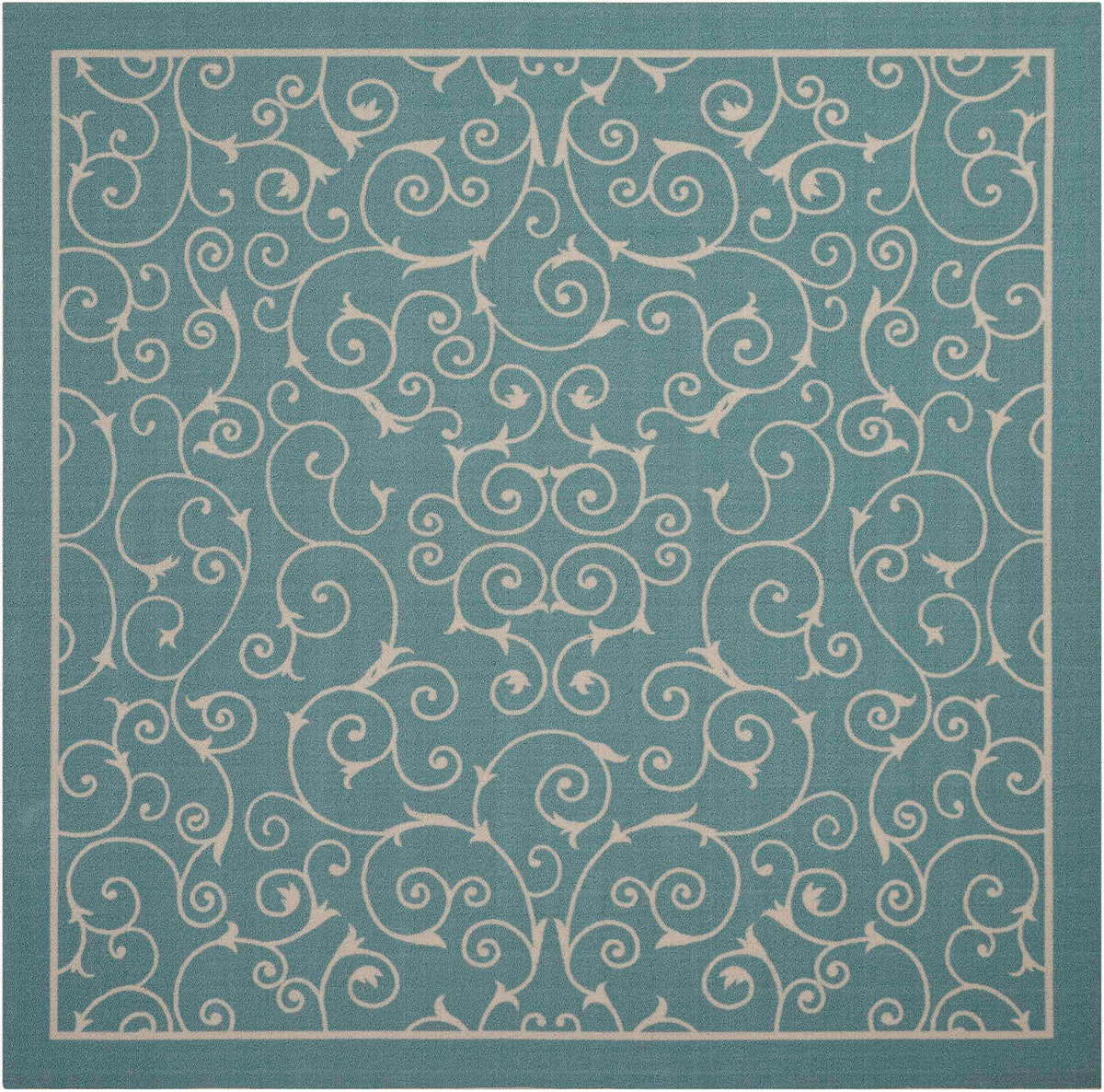 Home & Garden RS019 Light Blue Rug - Square