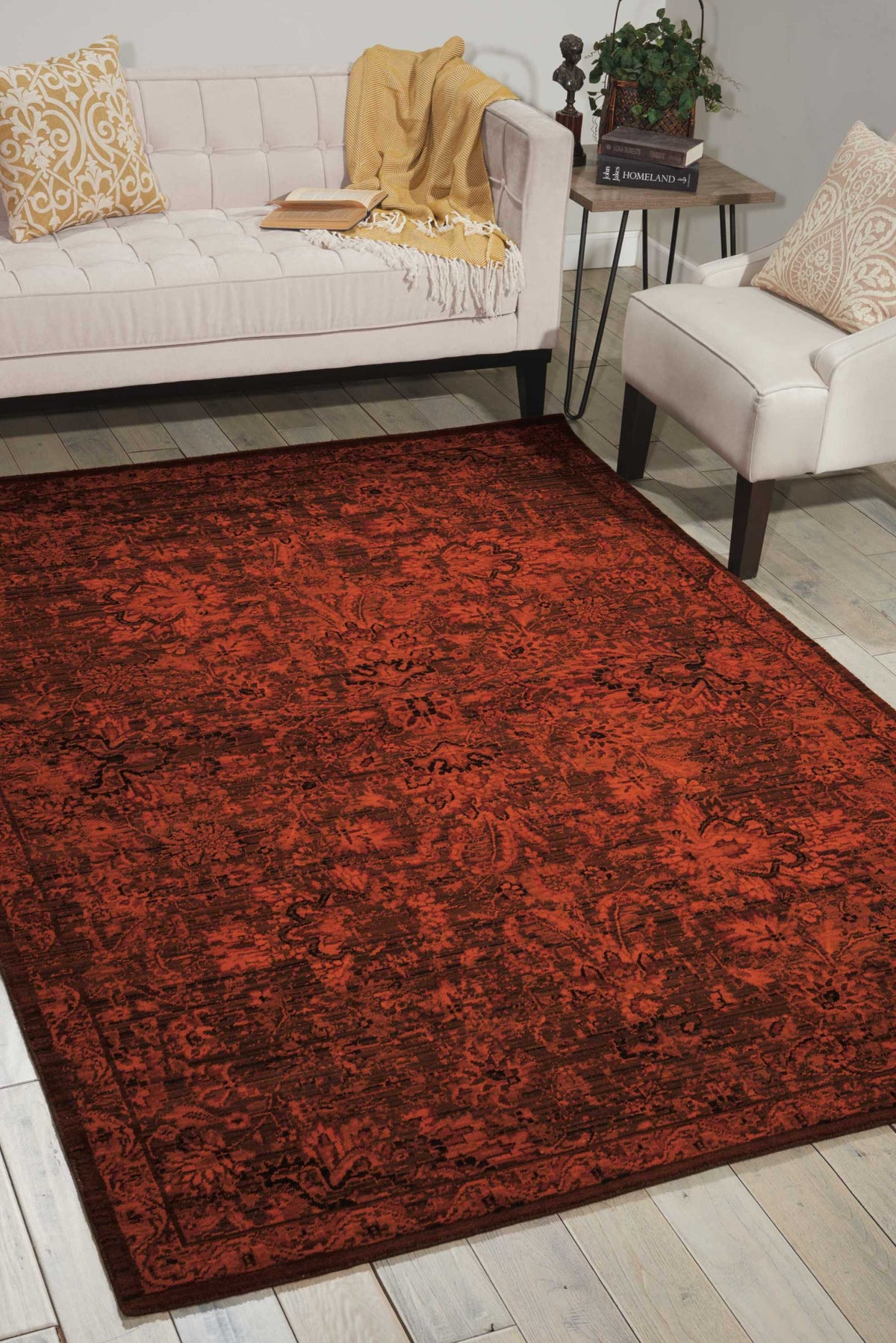 Timeless TML08 Teal Rug - room scene