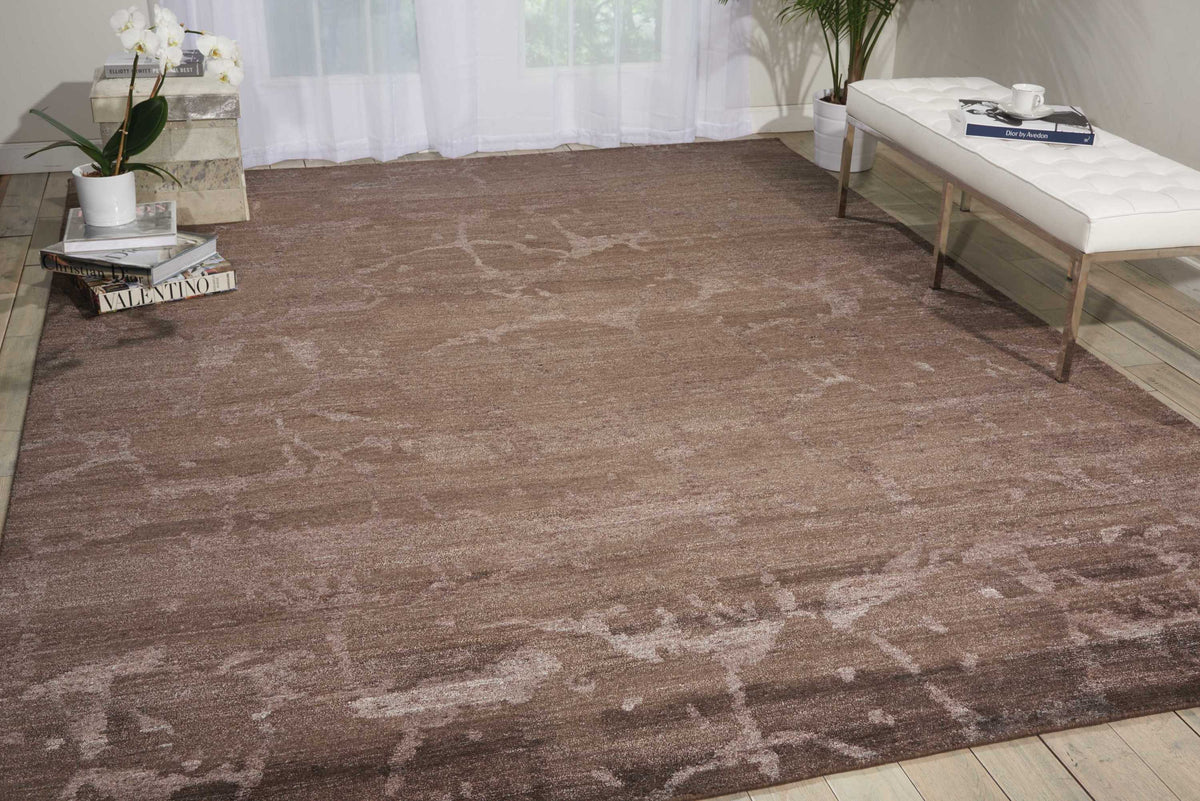 Silk Shadows SHA02 Brown Rug - room scene