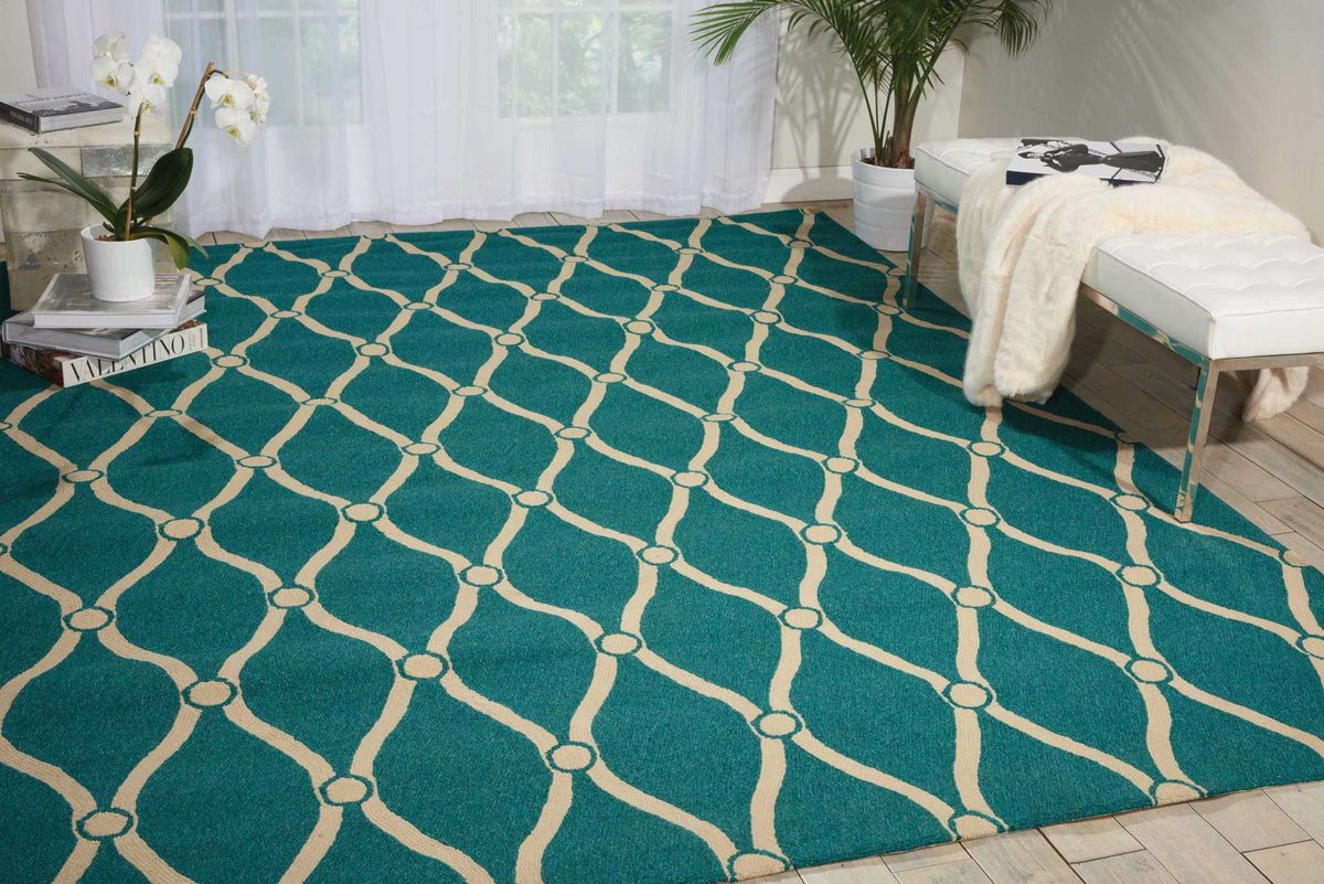 Portico POR02 Aqua Rug - room scene