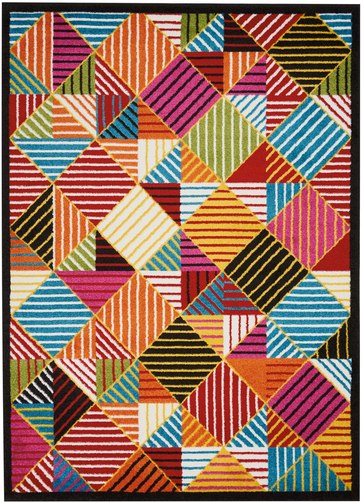 Oakdale OKD02 Black Multicolor Rug - Rectangle