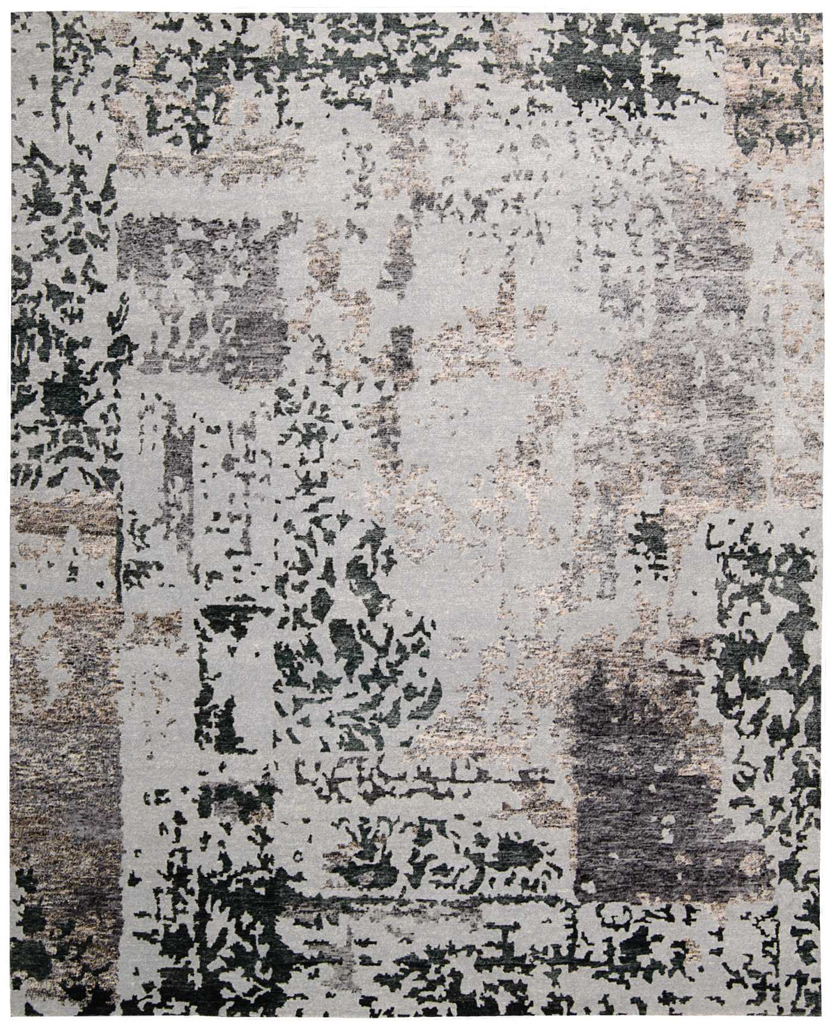 Silk Shadows SHA16 Silver Grey Rug - Rectangle