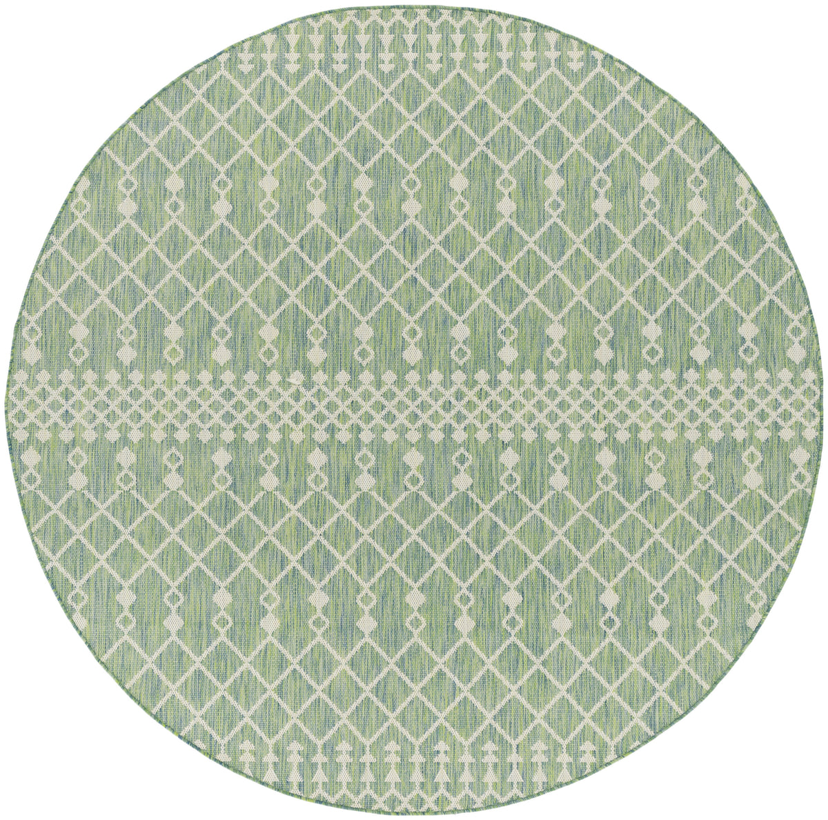 Positano POS02 Blue Green Rug - Round
