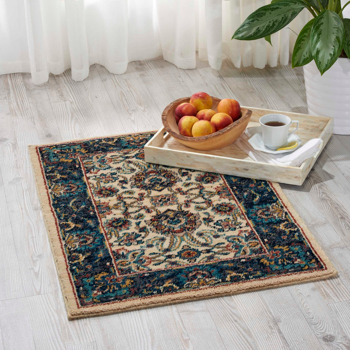 Nourison 2020 NR201 Ivory Rug - room scene