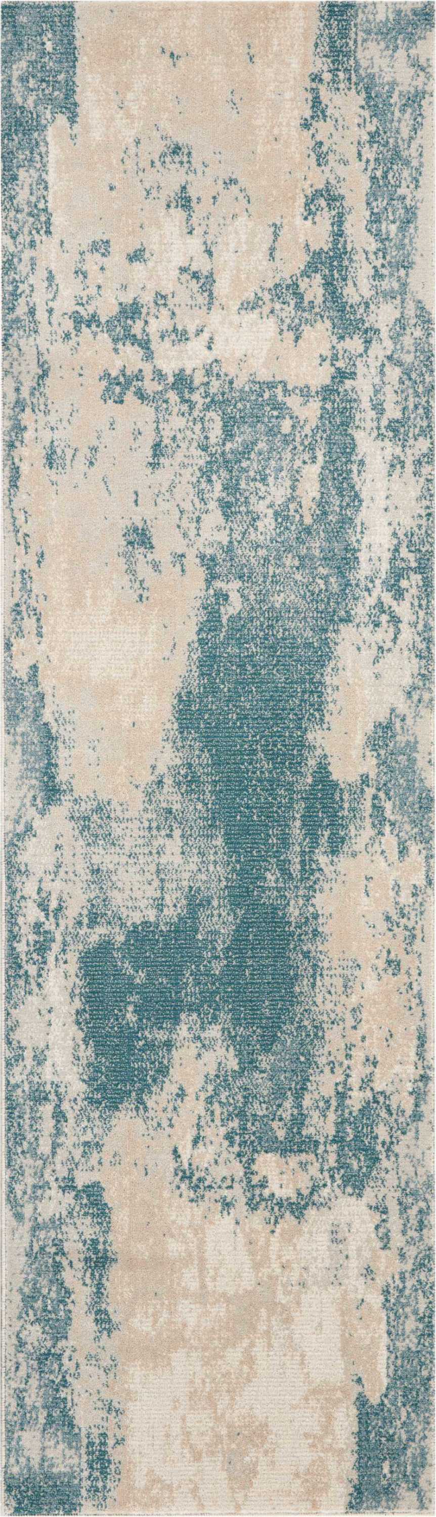 Maxell MAE13 Ivory Teal Rug - Runner