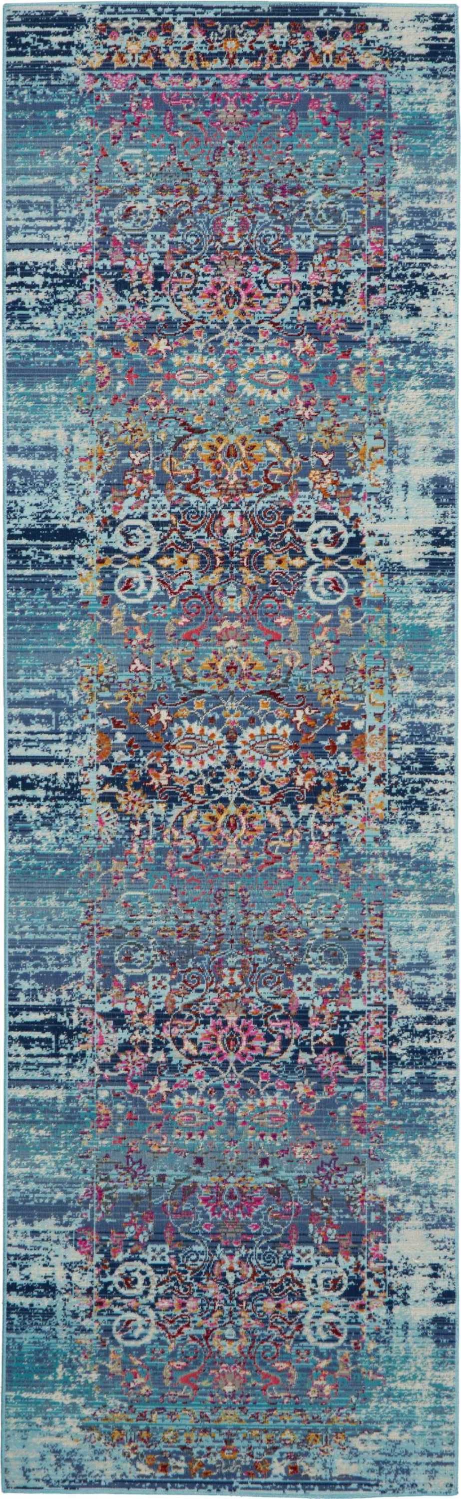 Vintage Kashan VKA02 Blue Rug - Runner