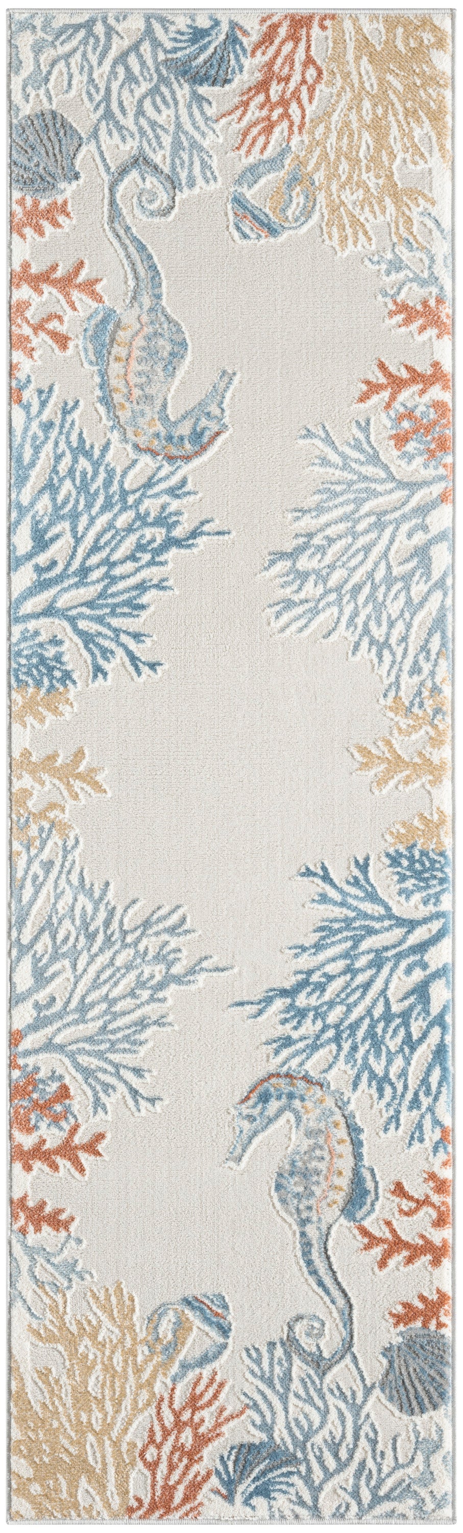 Seaside SDS03 Ivory Multicolor Rug - Runner