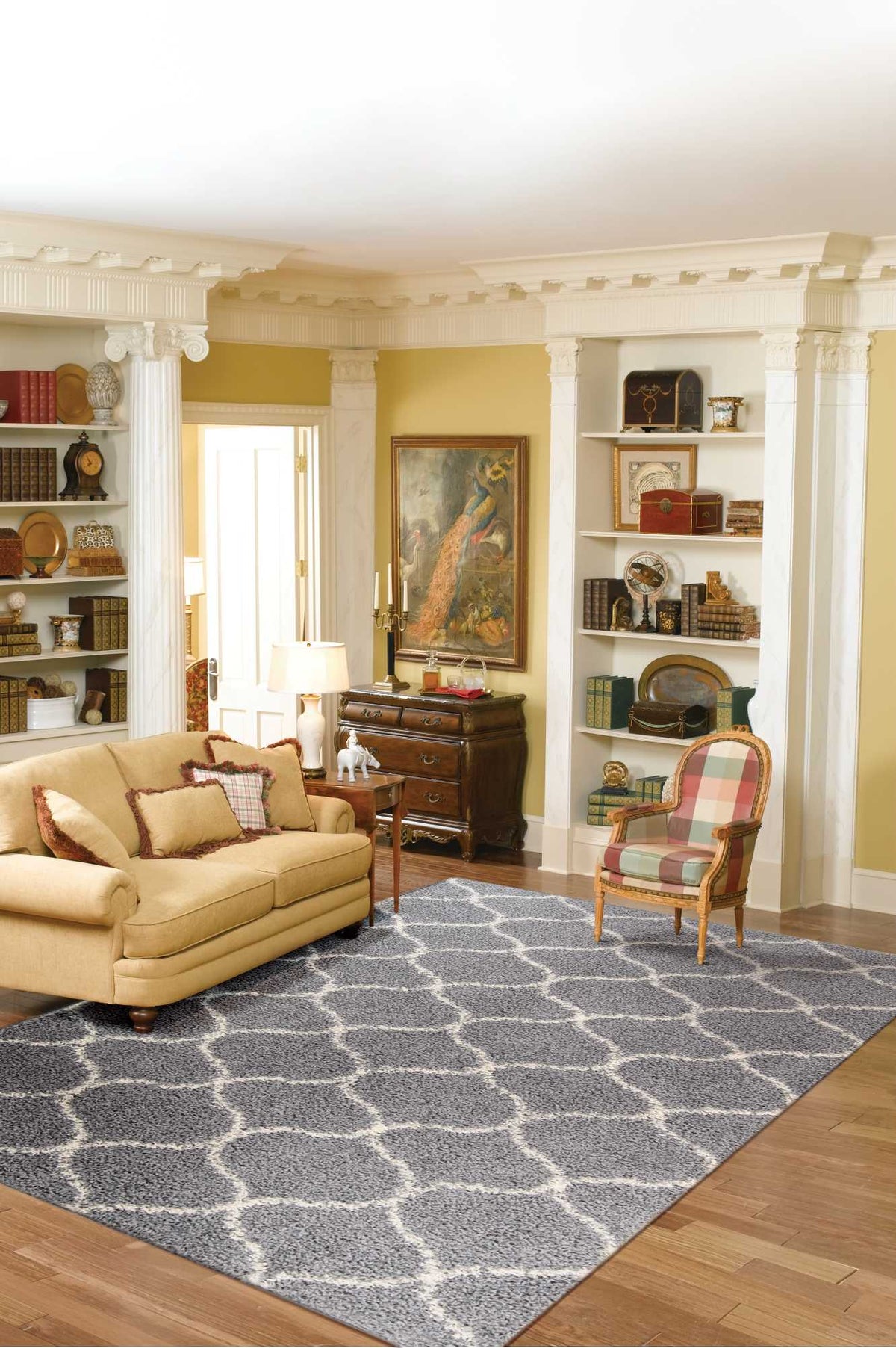 Windsor WIN01 Silver Rug - room scene