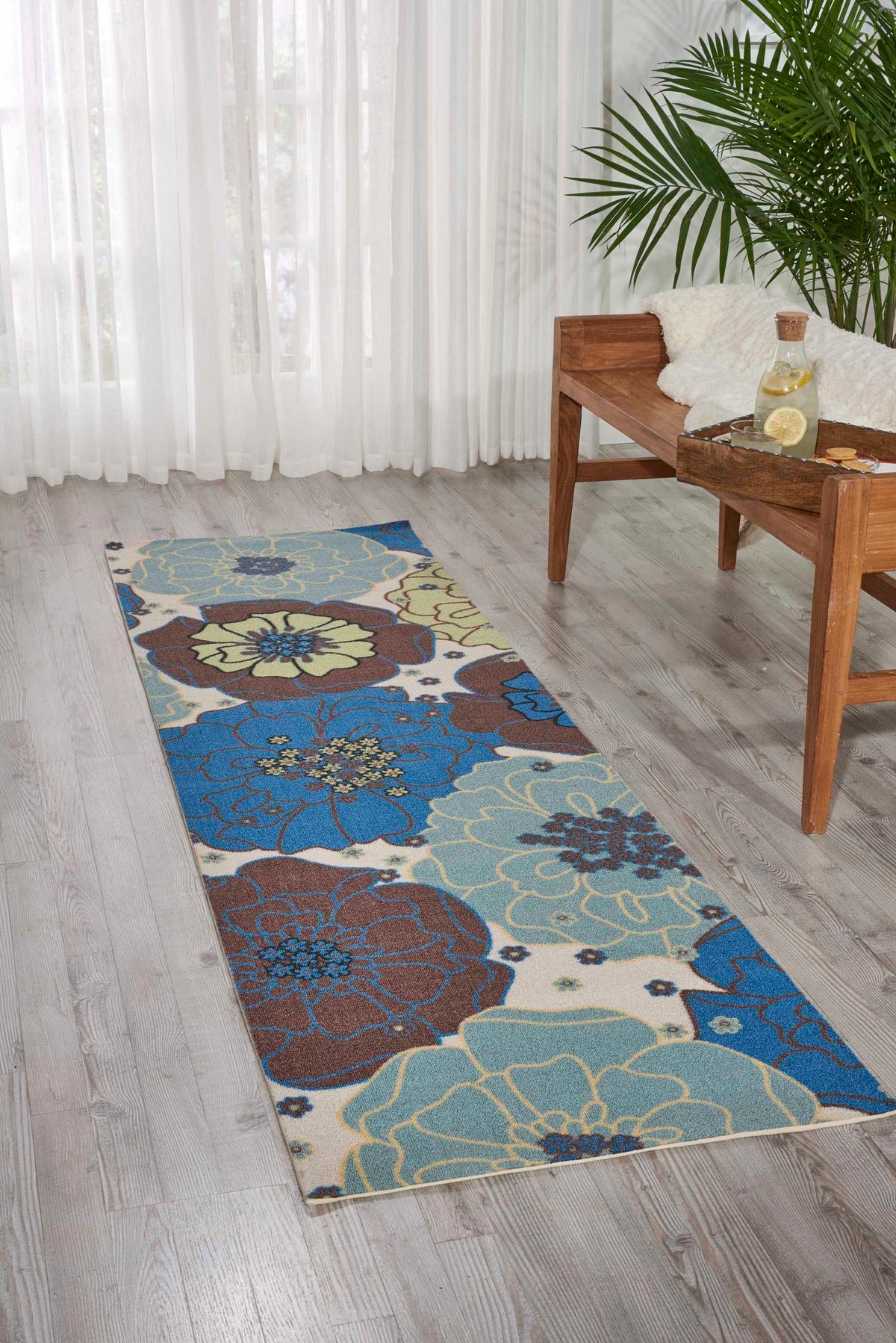 Home & Garden RS021 Light Blue Rug - room scene