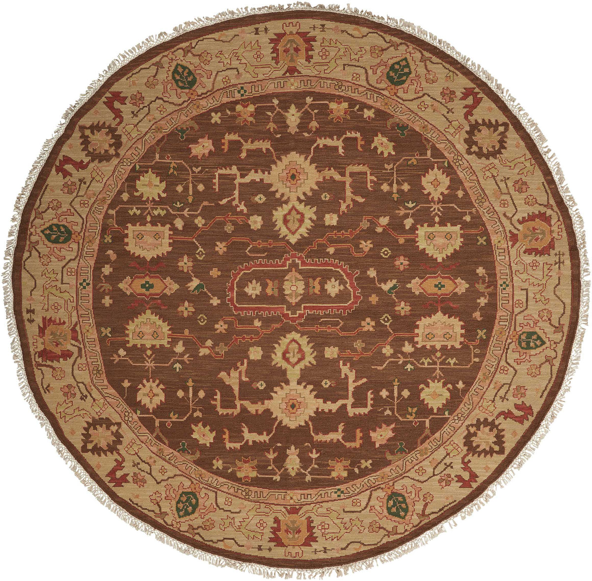 Nourmak S138 Khaki Rug - Round