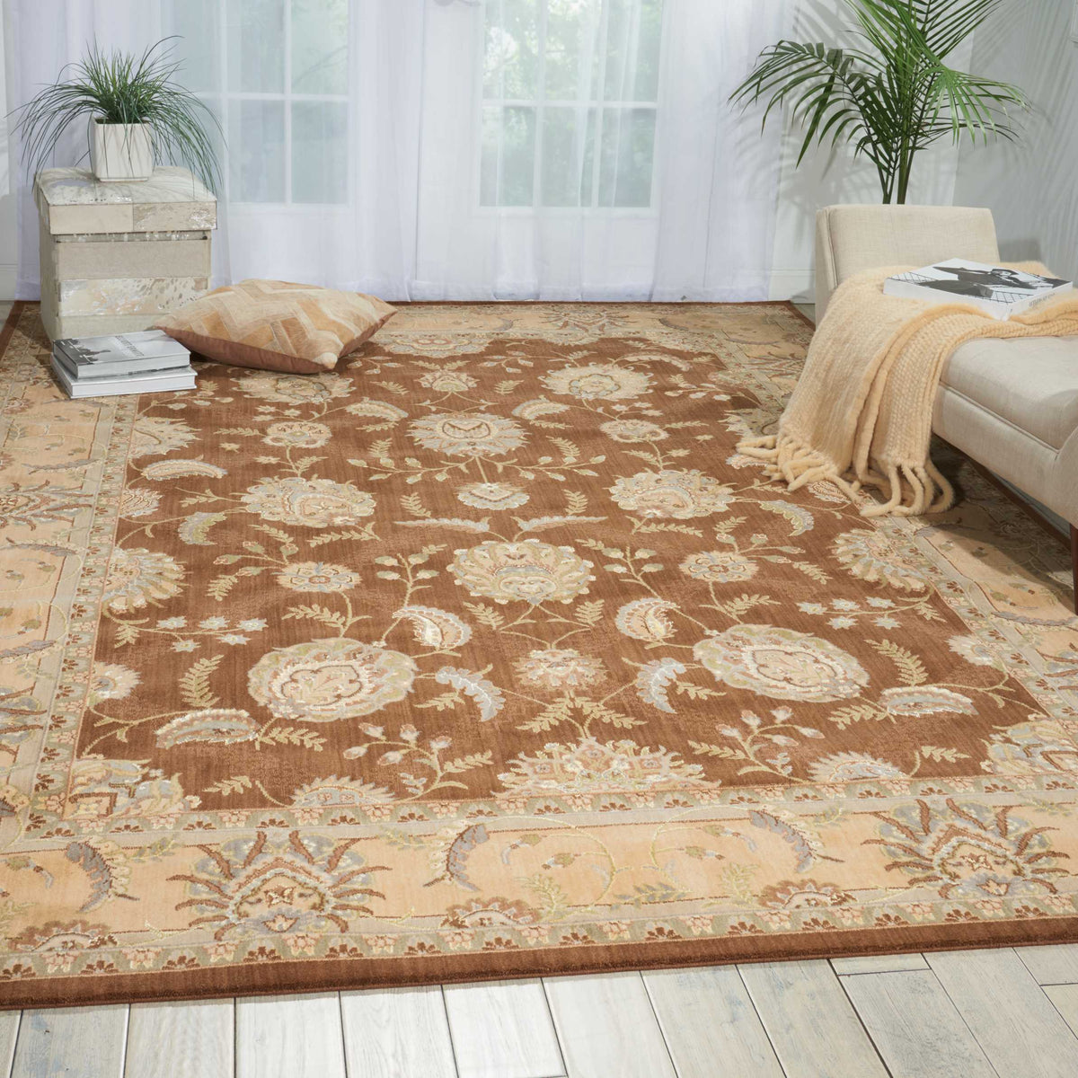 Persian Empire PE22 Chocolate Rug - room scene