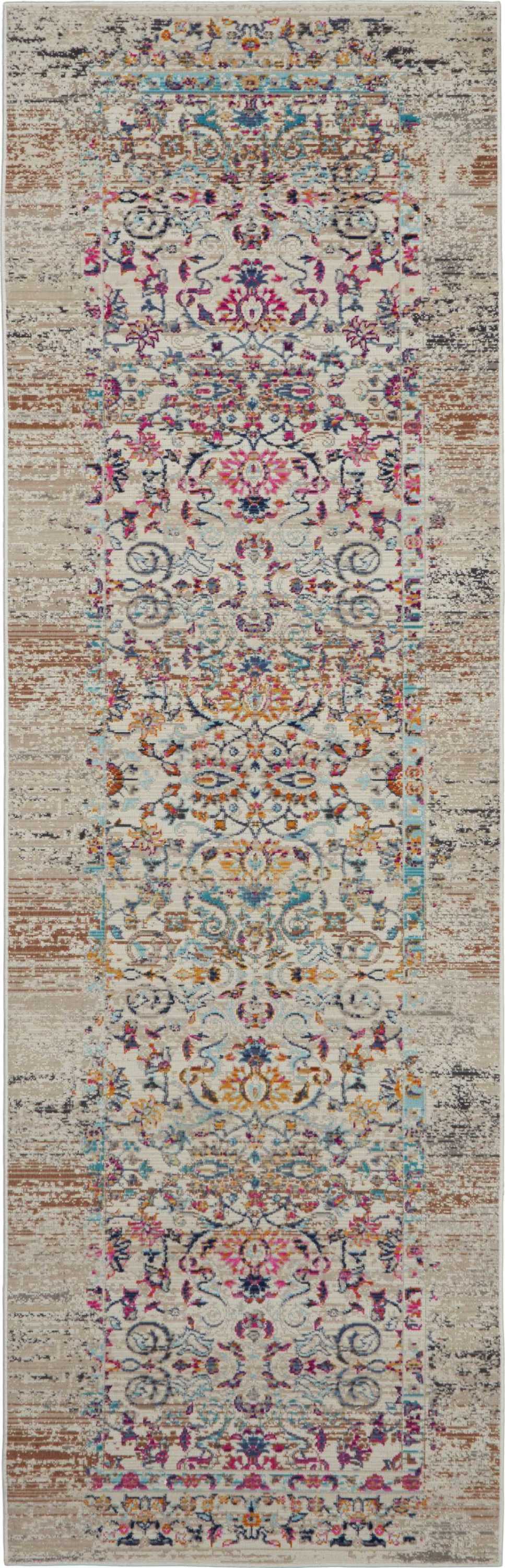 Vintage Kashan VKA02 Ivory Rug - Runner