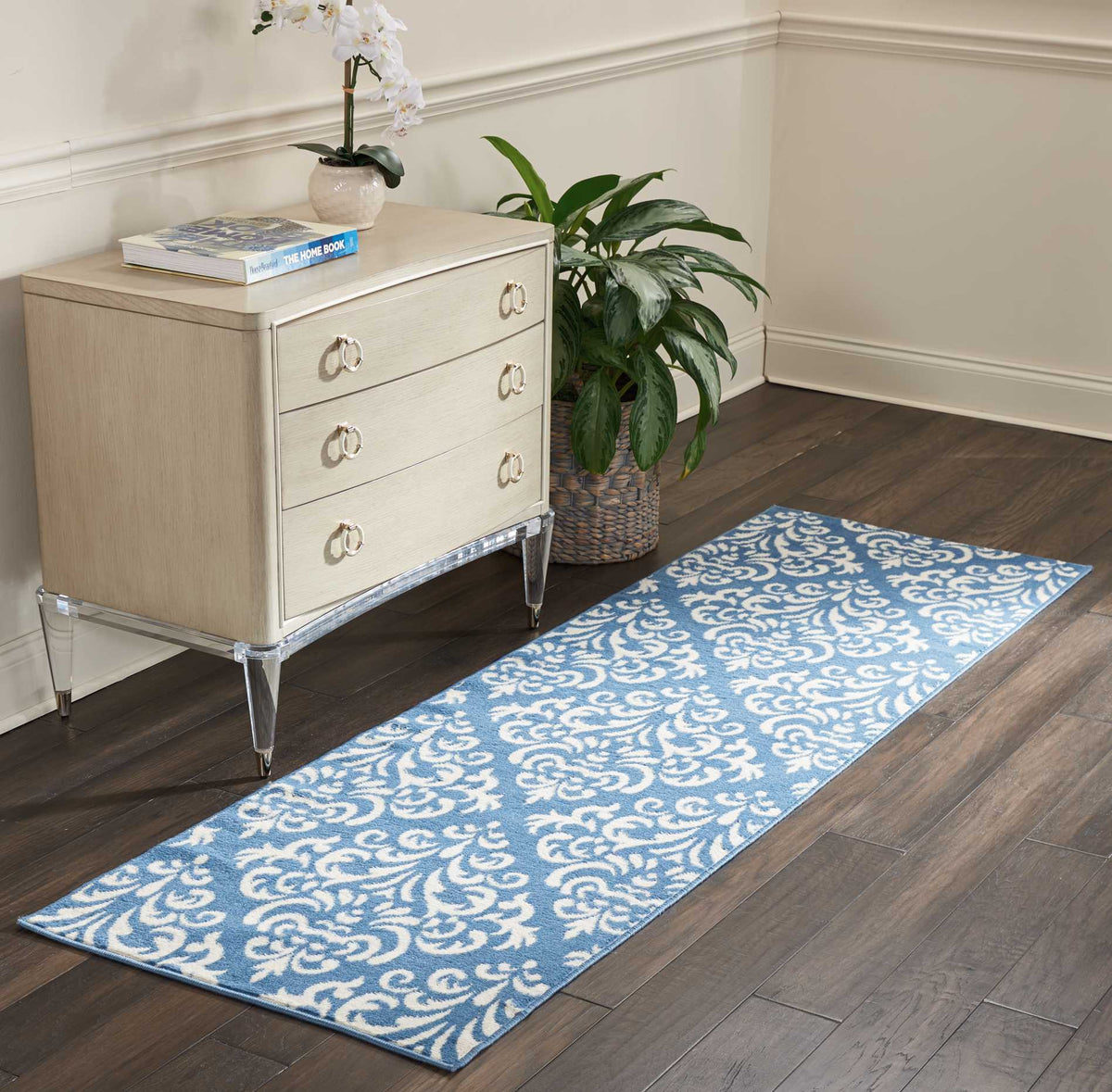 Grafix GRF06 Blue Rug - room scene