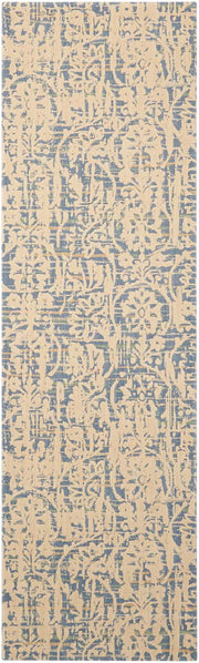 Nepal NEP11 Ivory Blue Rug - Runner