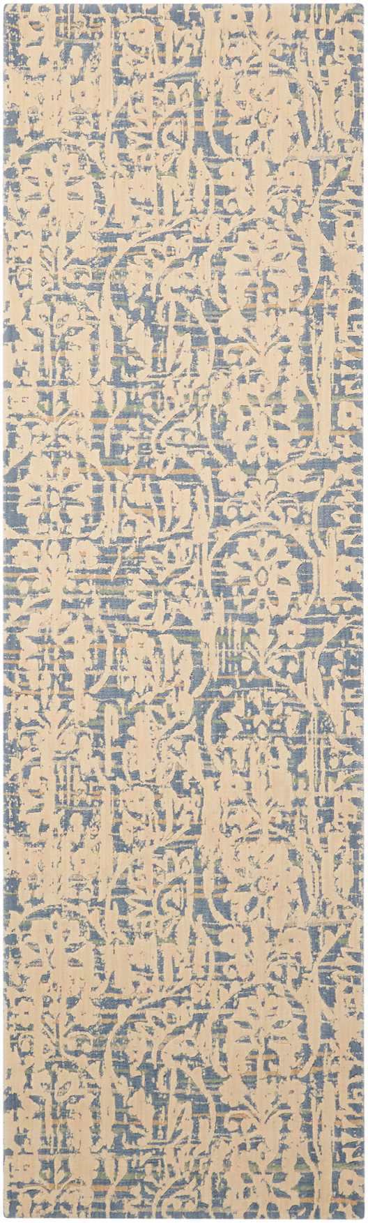 Nepal NEP11 Ivory Blue Rug - Runner