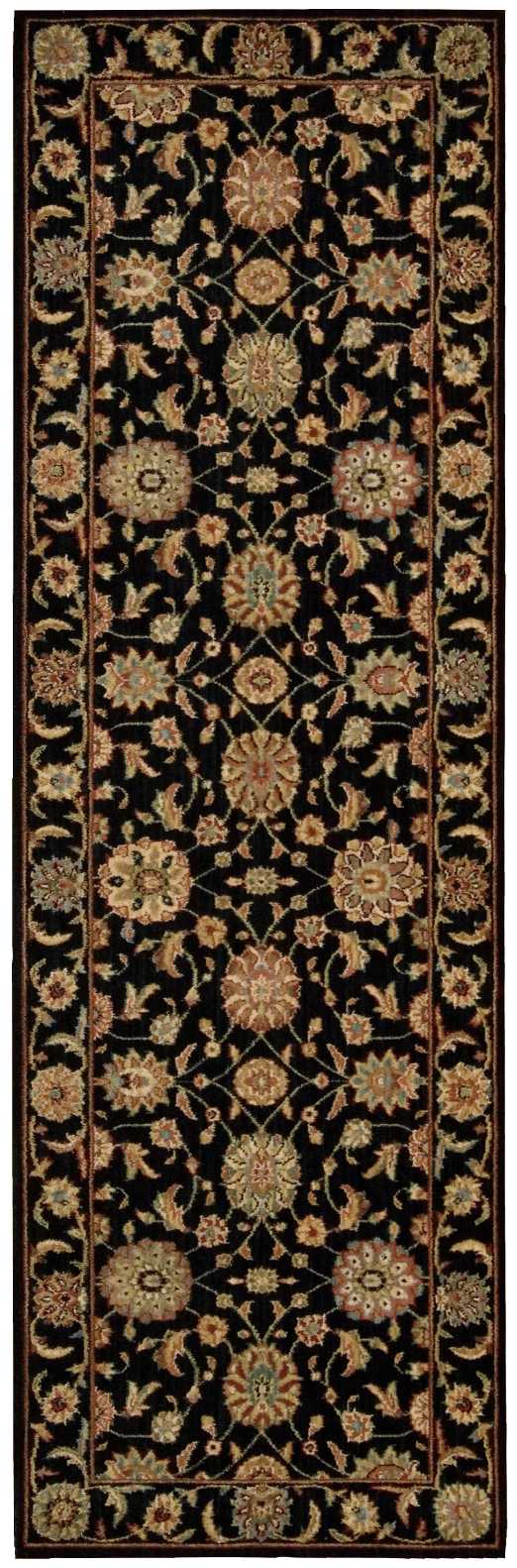 Living Treasures LI05 Black Rug - Runner