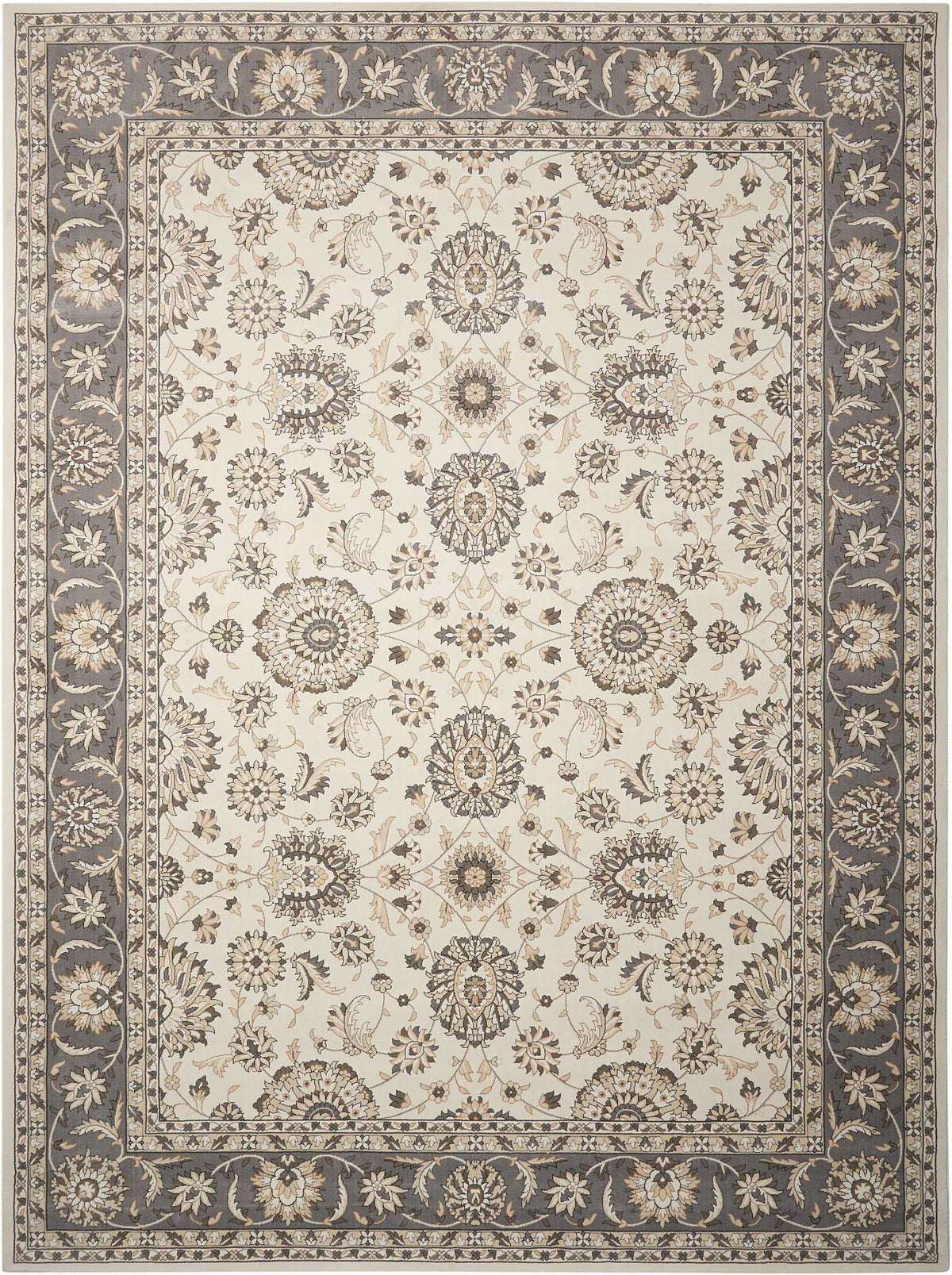 Persian Crown PC002 Ivory Grey Rug - Rectangle