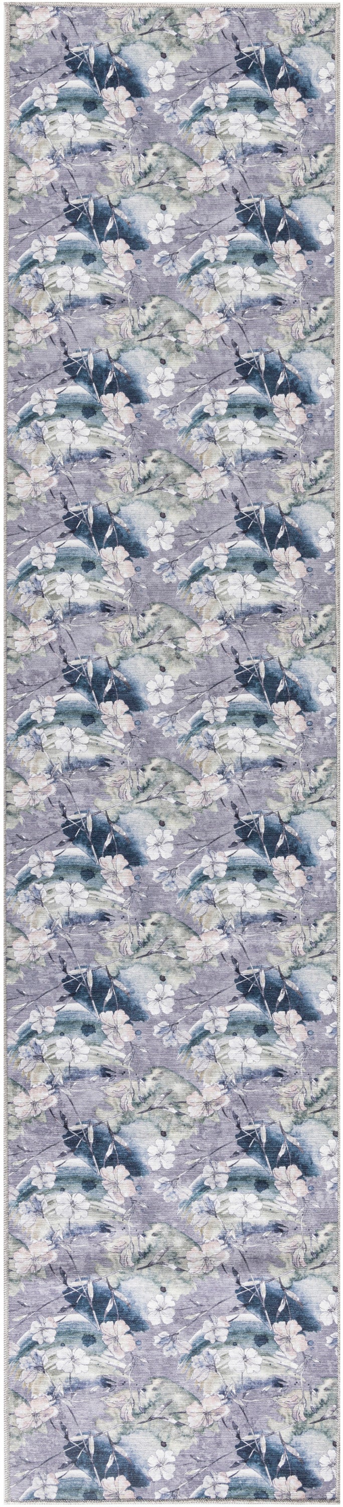 Nourison Washables NWB07 Grey Blue Rug - Runner