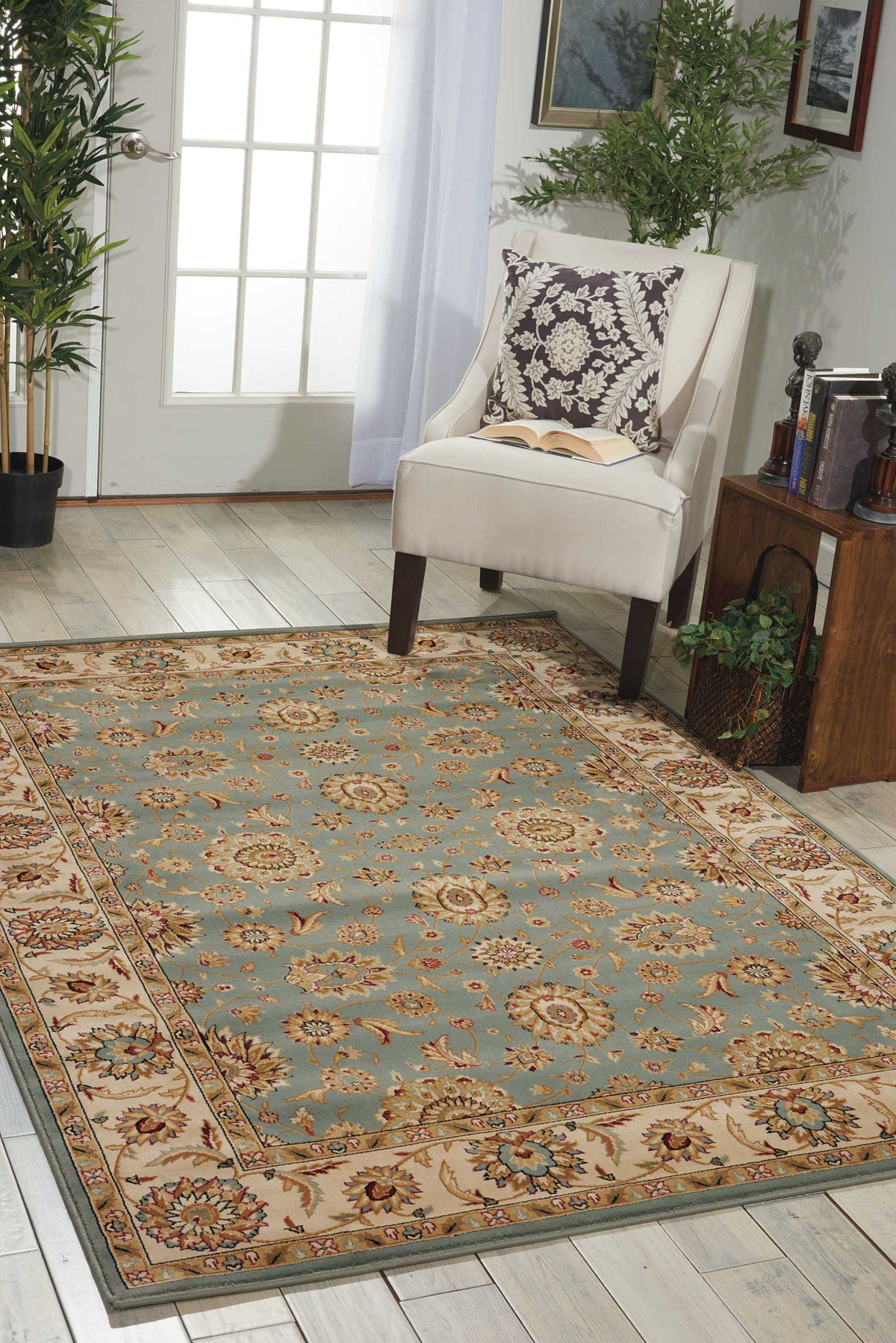 Persian Crown PC002 Blue Rug - room scene