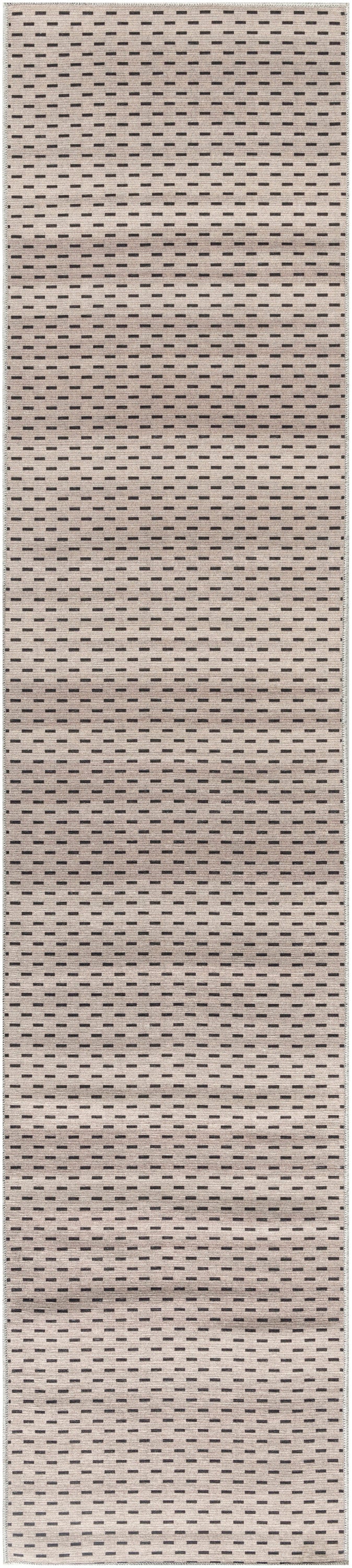 Nourison Washables NWB12 Cream Black Rug - Runner